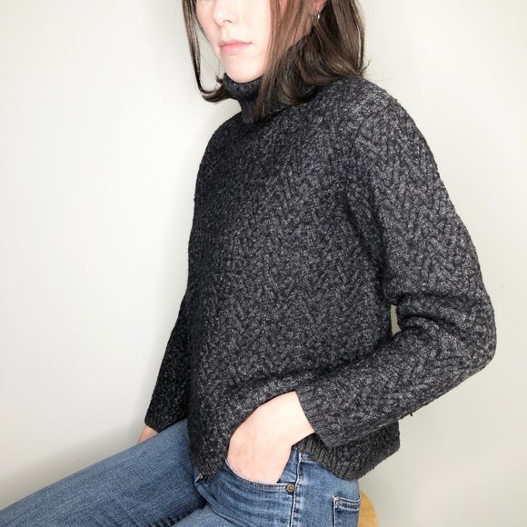Vintage Alpca Wool Blend Turtleneck Knit Sweater - Picture 4 of 4